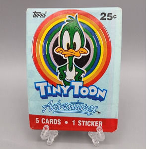 1991 Topps Tiny Toon Adventures Wax Pack Trading Cards & Sticker